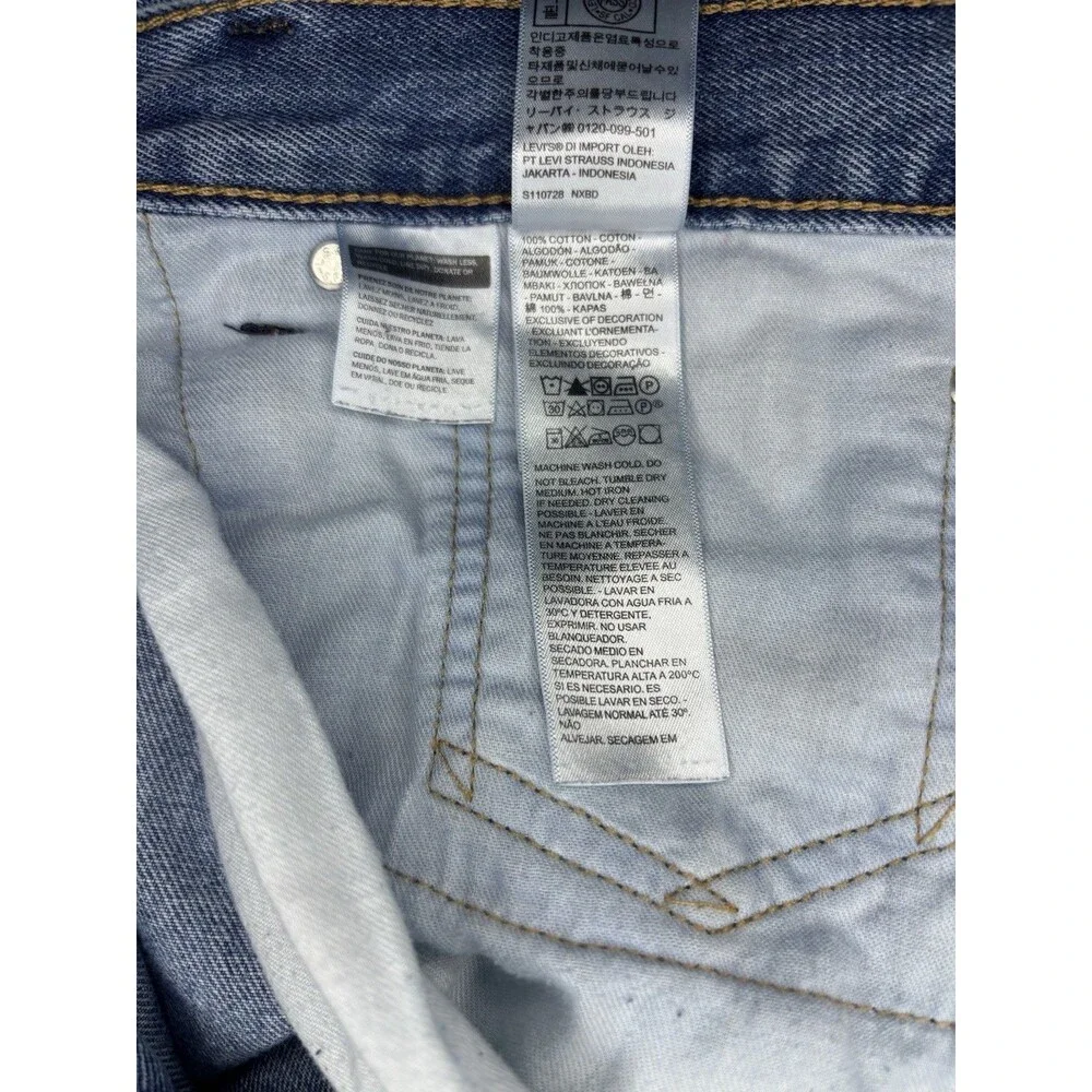 Levi's 505 Regular Fit Jeans‎ Mens 38x34 Blue Excellent Straight Leg Denim